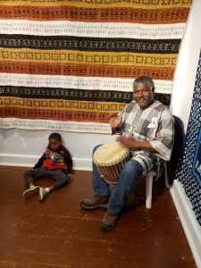 Drumming at unveiling