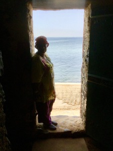 MMVP standing at the "Door of No Return" at Goree Island, Senegal